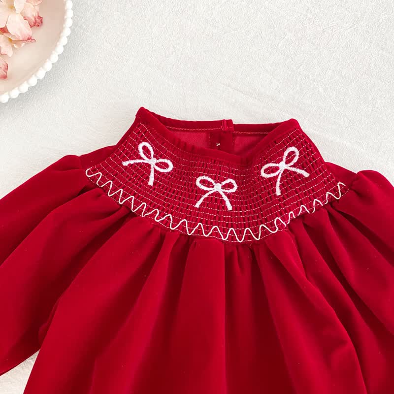 Baby Toddler Girl Bow Dress/ Bodysuit - image 13