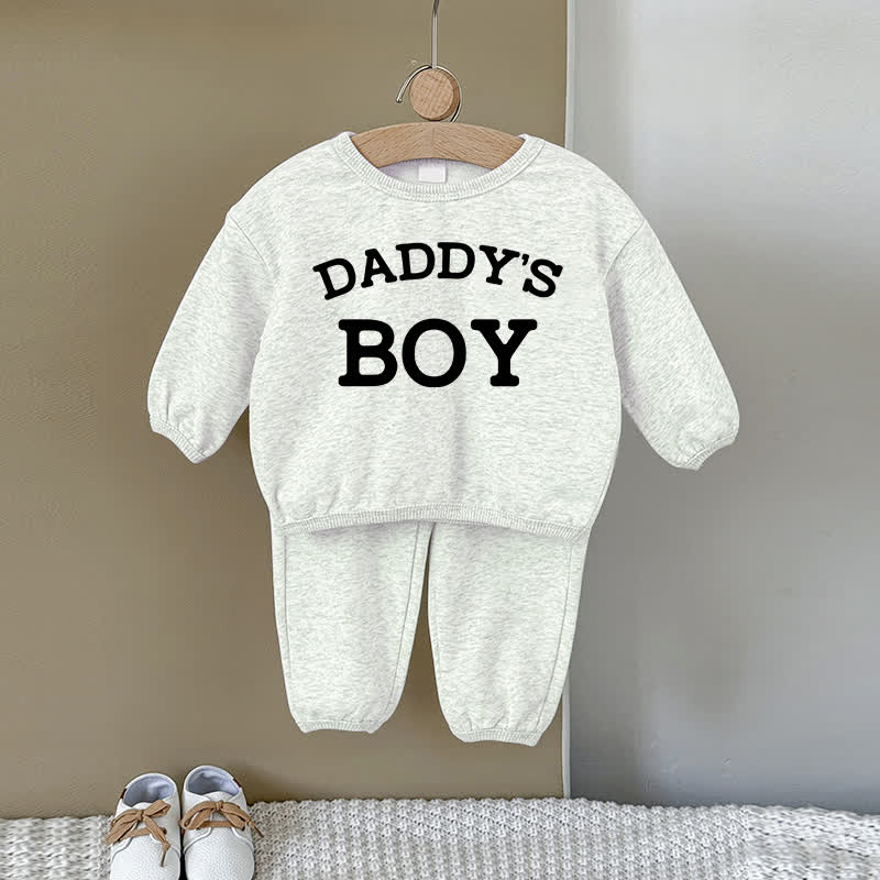 DADDY'S BOY Baby Sweatshirt 2-piece Gray Set - Gray - 2-3T - image 1
