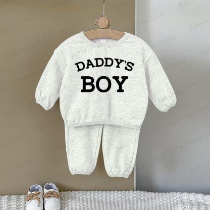 DADDY'S BOY Baby Sweatshirt 2-piece Gray Set - Gray - 2-3T - image 1