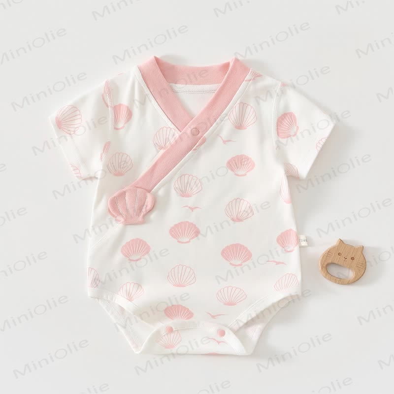 Baby Shell Print Bodysuit - Pink - 18-24M - image 1