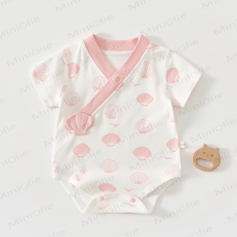 Baby Shell Print Bodysuit - Pink - 18-24M - image 1