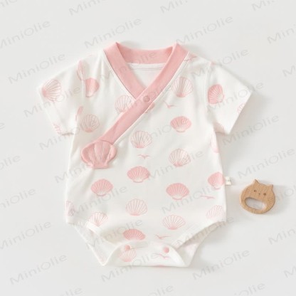 Baby Shell Print Bodysuit - Pink - 18-24M - image 1