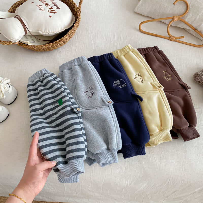 Baby Toddler Animal Fleece Lined Jogger Pants - image 3