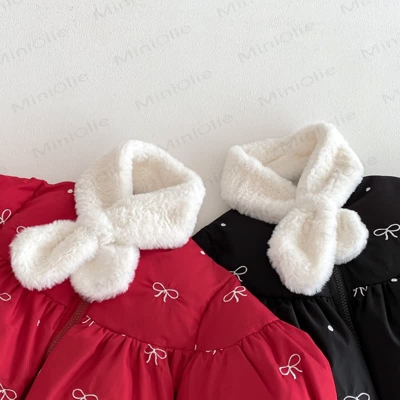 Baby Toddler Girl Cute Bow Quilted Outerwear - image 4