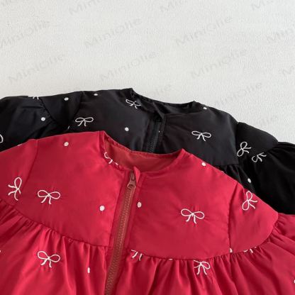 Baby Toddler Girl Cute Bow Quilted Outerwear - image 5