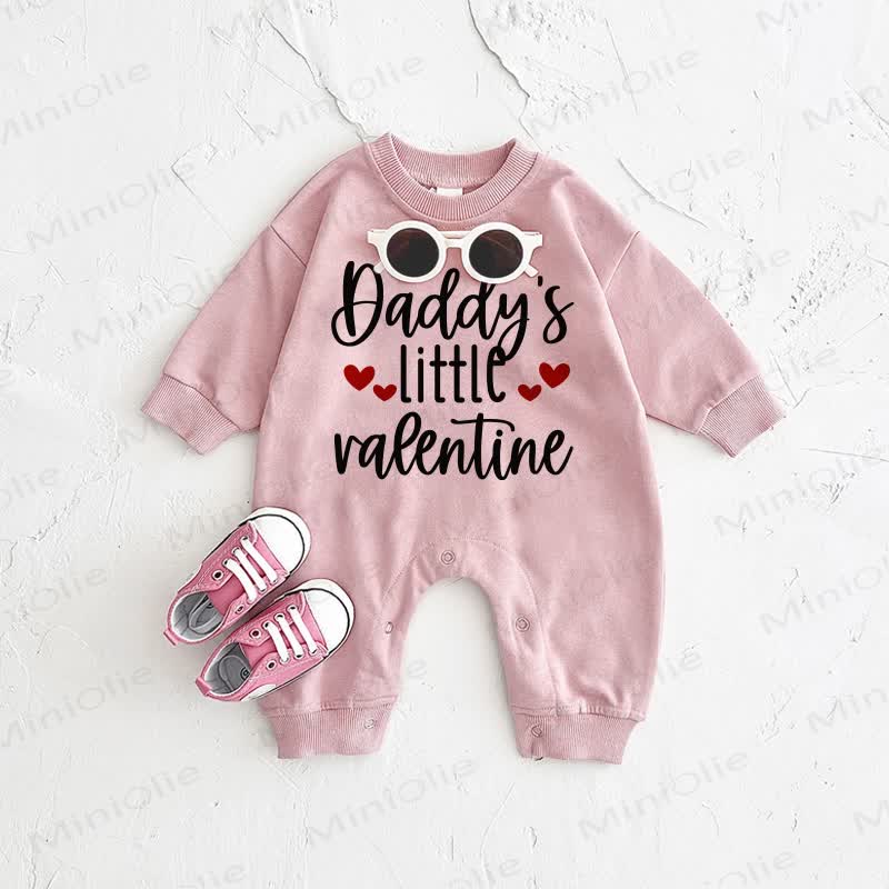 DADDY'S LITTLE VALENTINE Baby Pink Romper - Pink - 2-3T - image 1