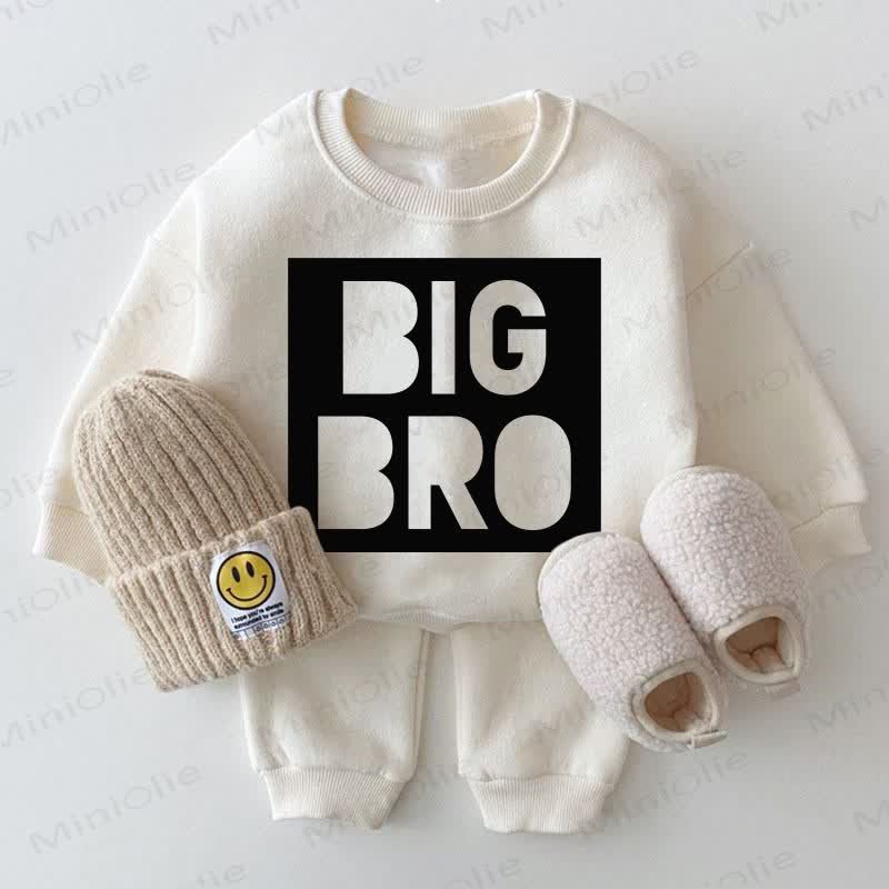 BIG BRO Baby Sweatshirt White 2-piece Set - White - 2-3T - image 1