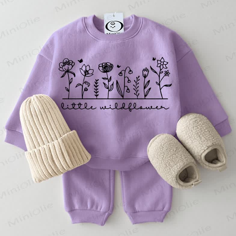 LITTLE WILDFLOWER Baby 2-piece Sweatshirt Purple Set - Purple - 2-3T - image 1