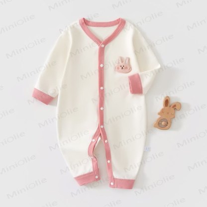 Baby Bunny/Rabbit All-cotton Romper - Pink - 18-24M - image 1