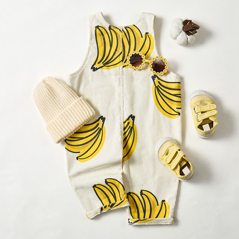 Baby Toddler Banana Corduroy Apricot Overalls - image 3