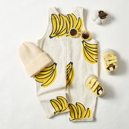 Baby Toddler Banana Corduroy Apricot Overalls - image 3