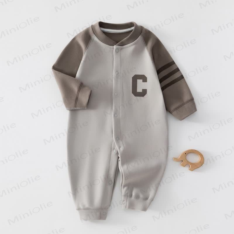 Baby Letter C Newborn Pajamas Romper - Gray - 2-3T - image 4