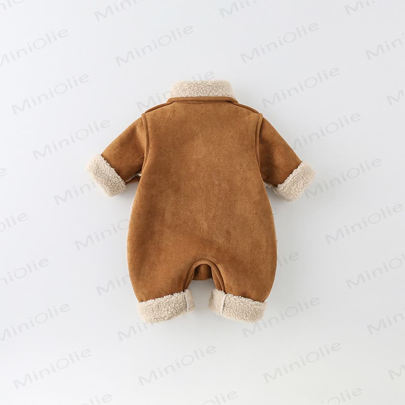 Baby Fleece Cute Quilted Romper - image 2