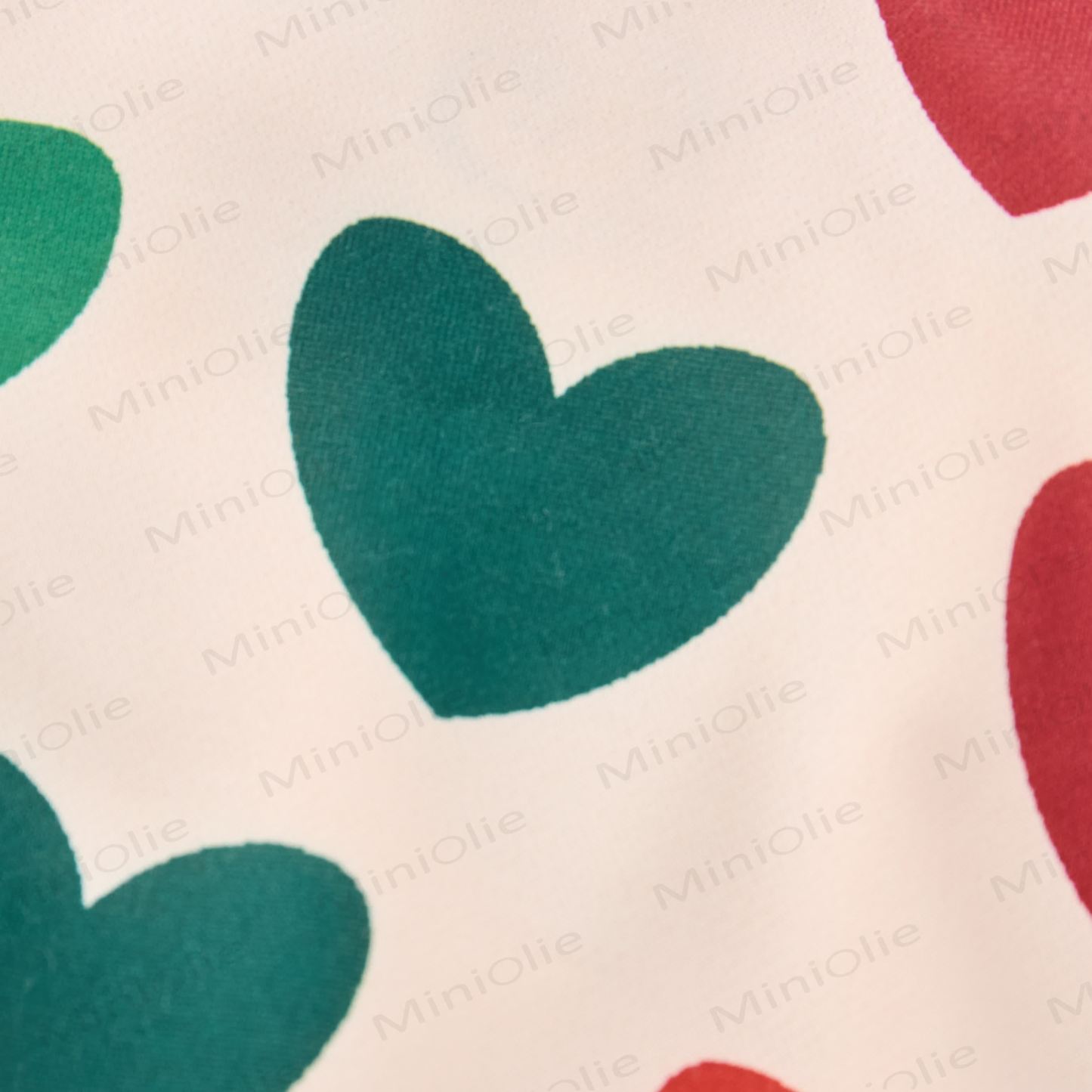 Baby Christmas Color Hearts Sweatshirt 2-piece Beige Set - image 5