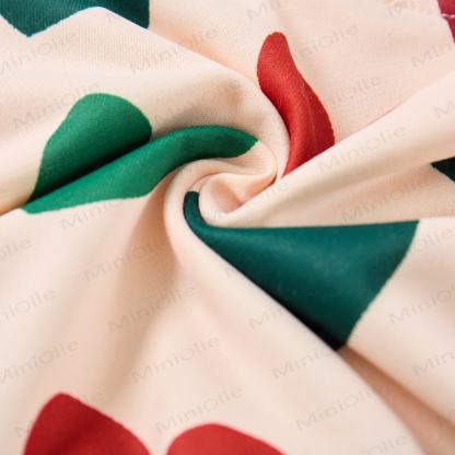 Baby Christmas Color Hearts Sweatshirt 2-piece Beige Set - image 6