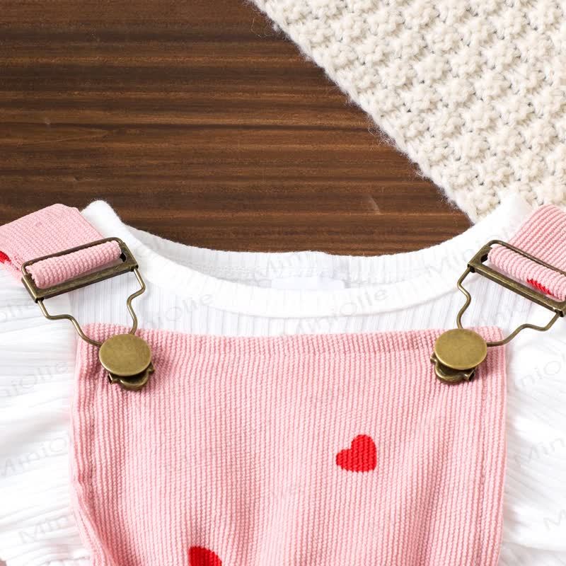 Baby Girl Love Bodysuit & Suspender Dress - image 4