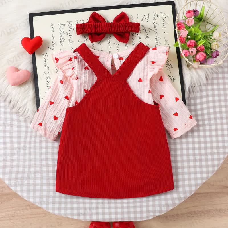 LOVE Baby Girl Bodysuit & Suspender Dress - image 2
