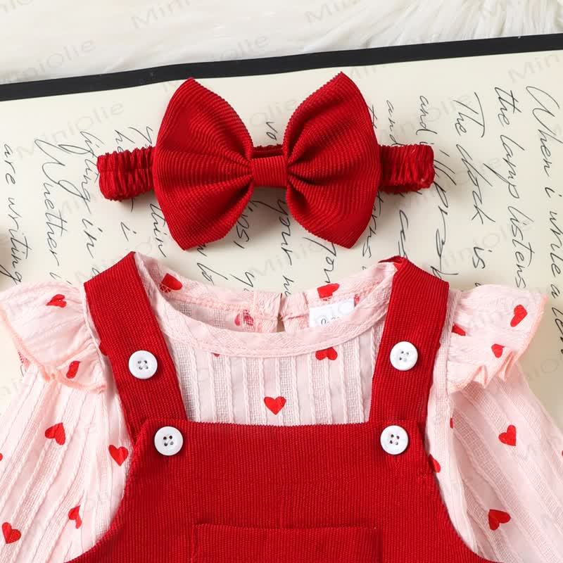 LOVE Baby Girl Bodysuit & Suspender Dress - image 5
