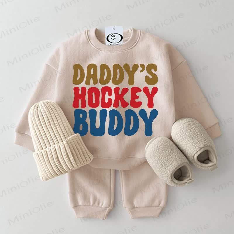 DADDY'S HOCKEY BUDDY Baby Beige 2-piece Set - Beige - 2-3T - image 1