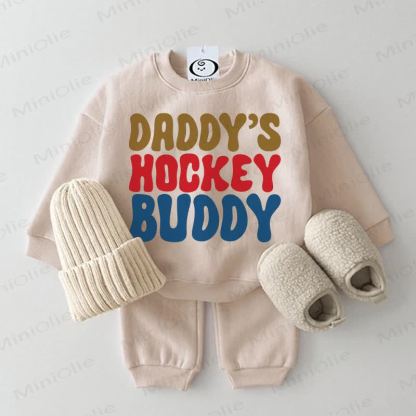 DADDY'S HOCKEY BUDDY Baby Beige 2-piece Set - Beige - 2-3T - image 1