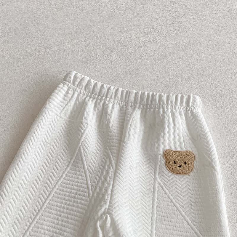 Baby Boy Bear 2-piece White Set - image 10