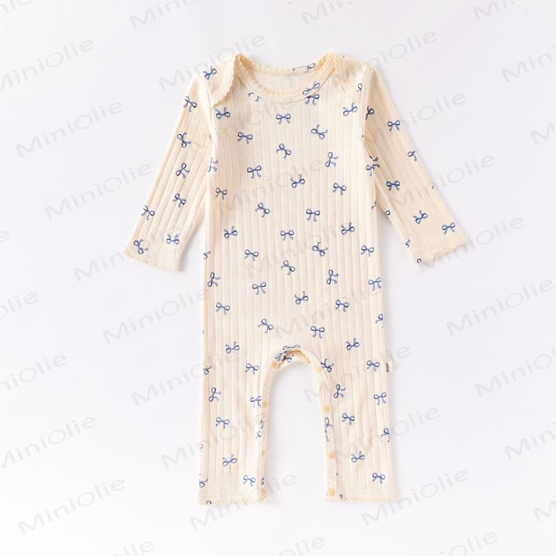 Baby Print Newborn Pajamas Romper - Beige - 18-24M - image 1