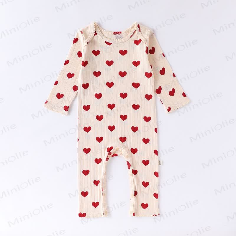 Baby Print Newborn Pajamas Romper - Apricot - 18-24M - image 2