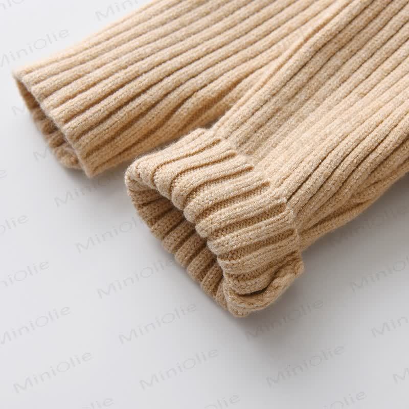 Baby Striped Knitted Solid Color Romper - image 5
