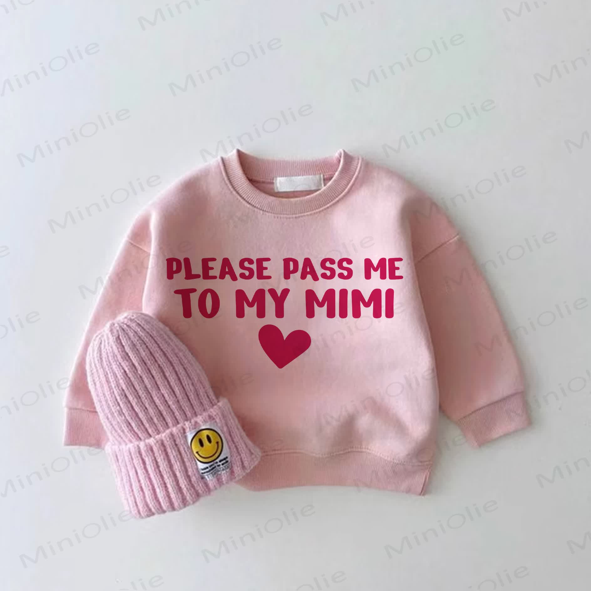 PLEASE PASS ME TO MY MIMI Baby Pink Sweatshirt - Pink - 2-3T - image 1