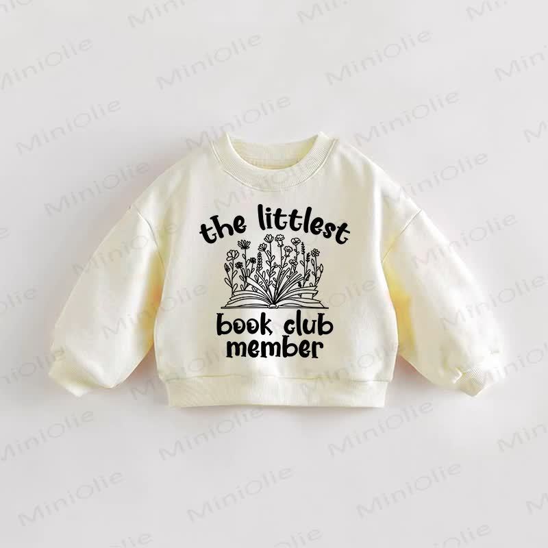 THE LITTLEST BOOK CLUB MEMBER Baby Toddler Flower Cream Sweatshirt - Cream - 3-5T - image 1