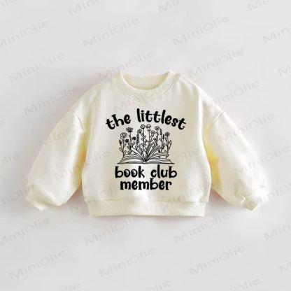 THE LITTLEST BOOK CLUB MEMBER Baby Toddler Flower Cream Sweatshirt - Cream - 3-5T - image 1