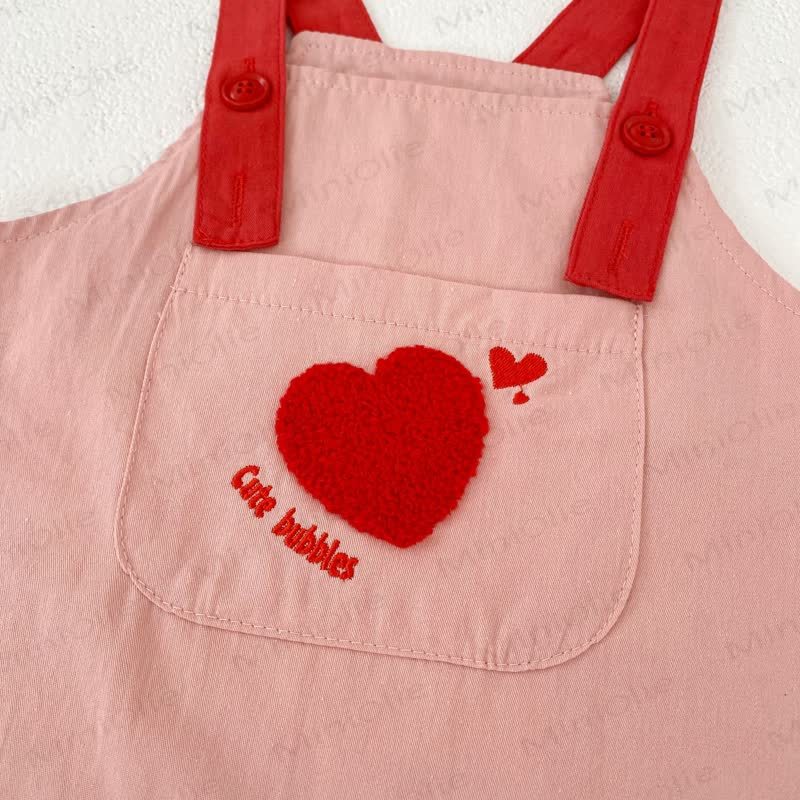 CUTE BUBBLES Baby Toddler Girl Love Overalls/Beige Top - image 10