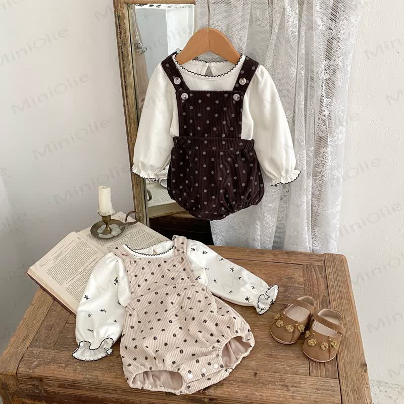 Baby Toddler Girl Dot Romper/Top - image 2
