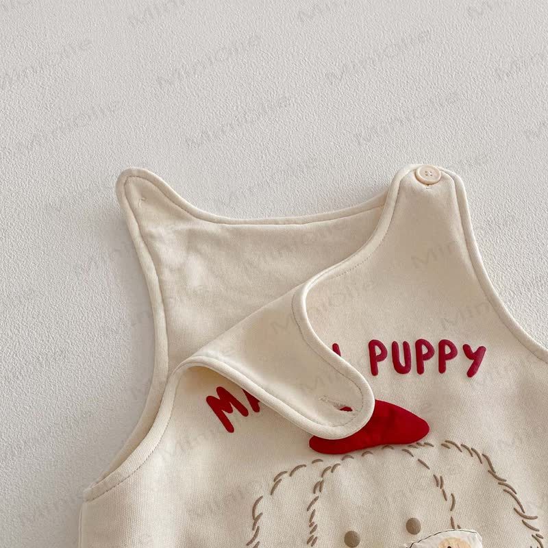 MAIMAI PUPPY Baby Girl White Overalls & Red White Stripe Top - image 6