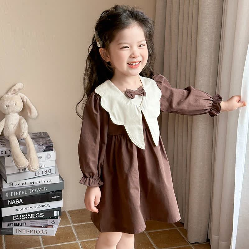 Toddler Girl Bow Sailor Collar Dress - image 5