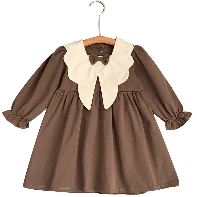 Toddler Girl Bow Sailor Collar Dress - image 3