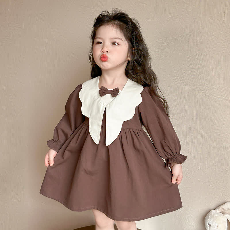 Toddler Girl Bow Sailor Collar Dress - image 6