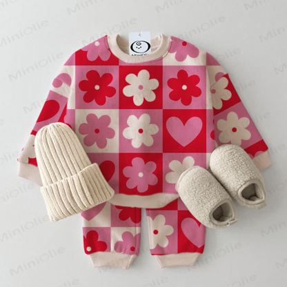 Baby Beige Flower Love 2-piece Set - Beige - 2-3T - image 1