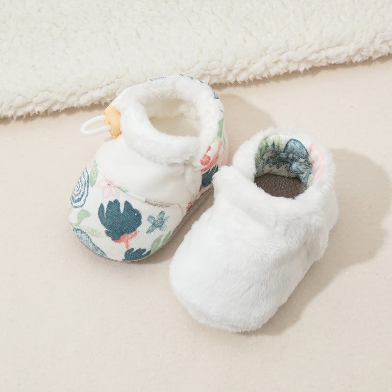 Baby Fleece Lined Animal Smiley Shoes - Flower - 6-12M - image 11