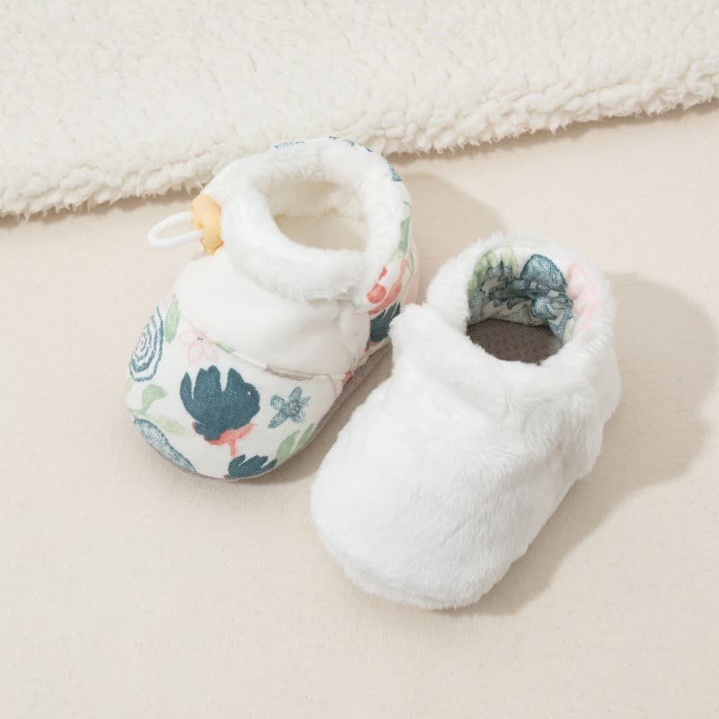Baby Fleece Lined Animal Smiley Shoes - Flower - 6-12M - image 11