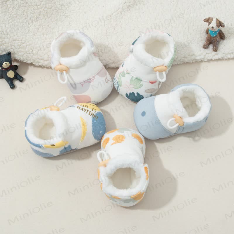 Baby Fleece Lined Animal Smiley Shoes - image 2