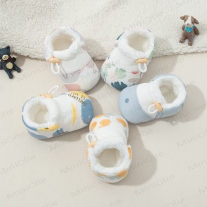Baby Fleece Lined Animal Smiley Shoes - image 2