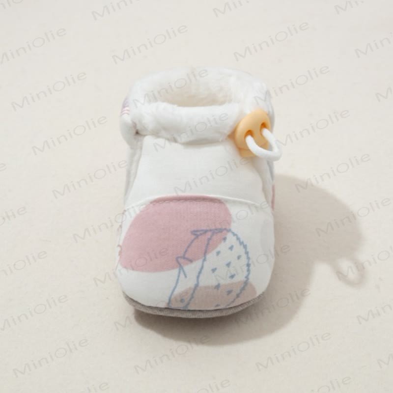 Baby Fleece Lined Animal Smiley Shoes - image 4