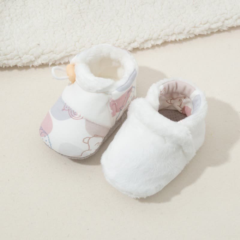Baby Fleece Lined Animal Smiley Shoes - Bunny - 6-12M - image 3