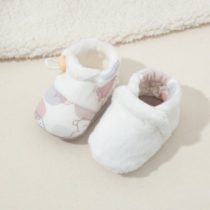 Baby Fleece Lined Animal Smiley Shoes - Bunny - 6-12M - image 3