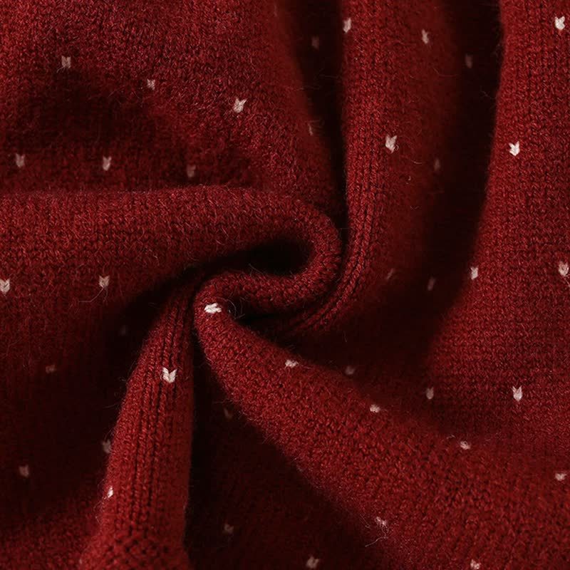 Toddler Girl Bow Knit Dot Dress - image 9