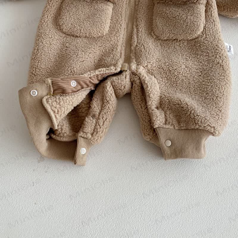 Baby Warm Fleece Newborn Romper - image 4