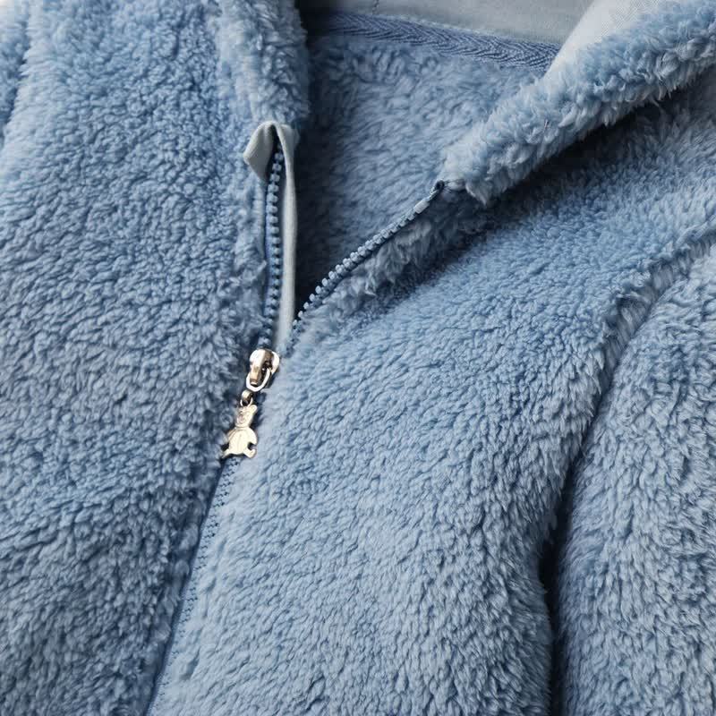 Baby Solid Color Cute Newborn Hooded Romper - image 7