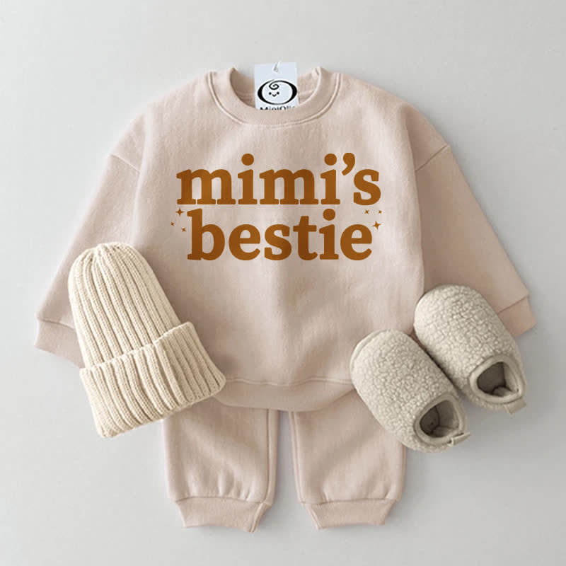 MIMI'S BESTIE Baby Beige 2-piece Set - Beige - 2-3T - image 1