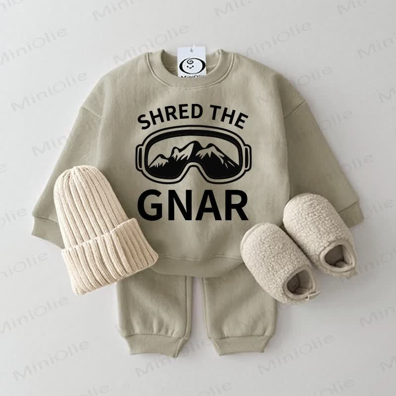 SHRED THE GNAR Baby Grey Green 2-piece Set - Grey Green - 2-3T - image 1